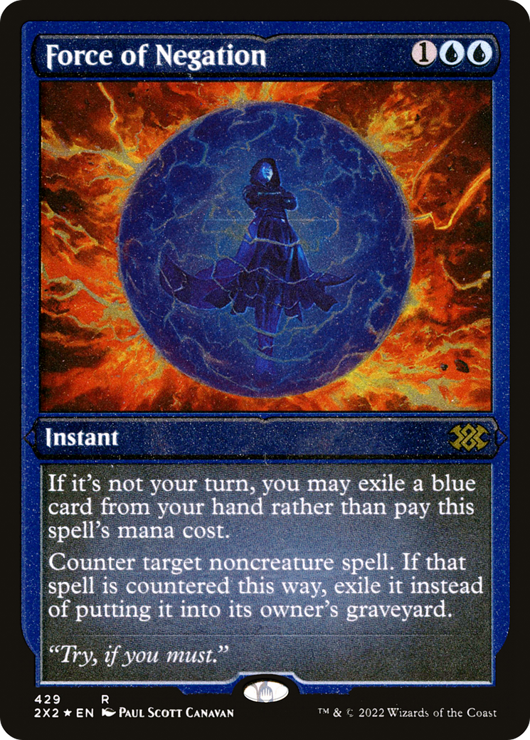 Image of Force of Negation (Foil Etched) [Double Masters 2022]