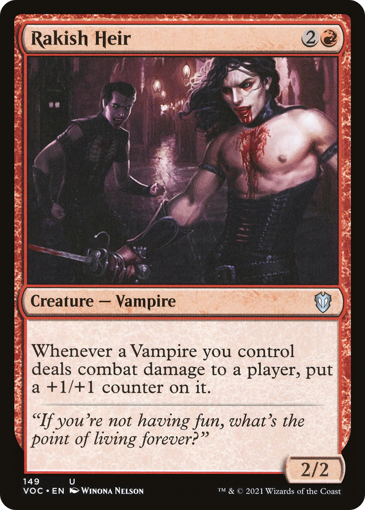 Image of Rakish Heir [Innistrad: Crimson Vow Commander]