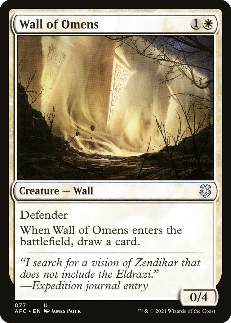 Image of Wall of Omens [Dungeons & Dragons: Adventures in the Forgotten Realms Commander]