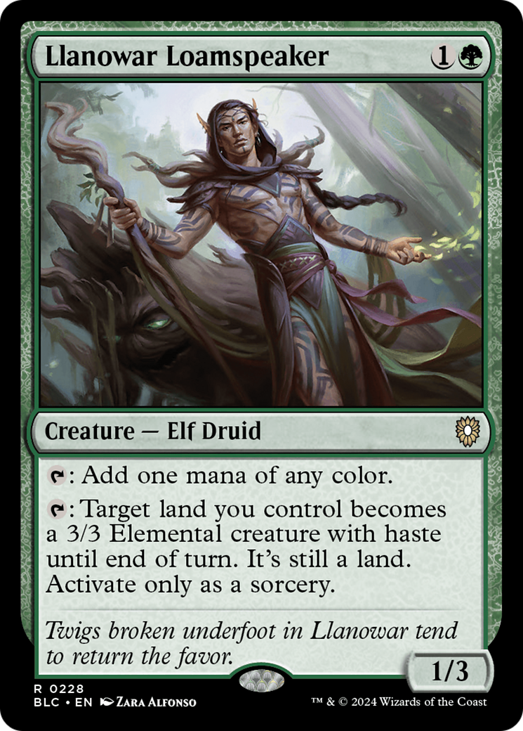 Image of Llanowar Loamspeaker [Bloomburrow Commander]