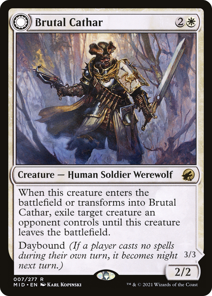 Image of Brutal Cathar // Moonrage Brute [Innistrad: Midnight Hunt]