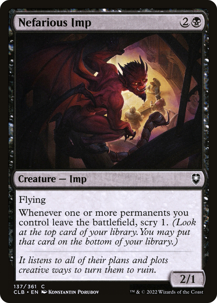 Image of Nefarious Imp [Commander Legends: Battle for Baldur's Gate]