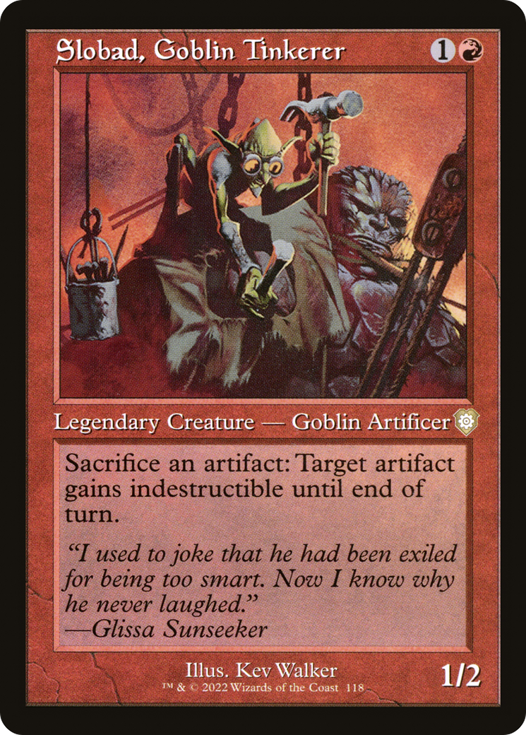 Image of Slobad, Goblin Tinkerer (Retro) [The Brothers' War Commander]