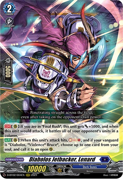 Image of Diabolos Jetbacker, Lenard (D-BT02/004EN) [A Brush with the Legends]