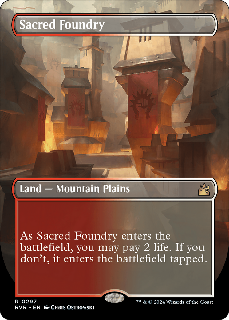 Image of Sacred Foundry (Borderless) [Ravnica Remastered]