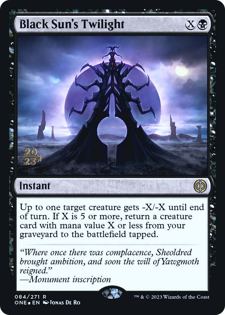 Image of Black Sun's Twilight [Phyrexia: All Will Be One Prerelease Promos]