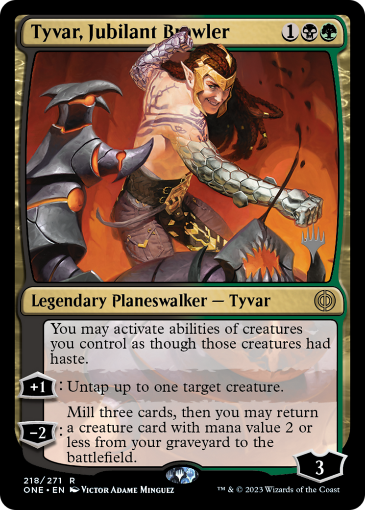 Image of Tyvar, Jubilant Brawler (Promo Pack) [Phyrexia: All Will Be One Promos]