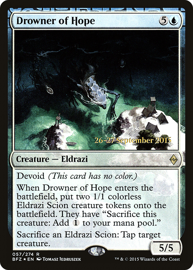 Image of Drowner of Hope [Battle for Zendikar Prerelease Promos]