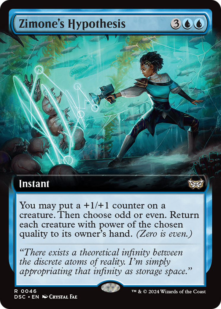 Image of Zimone's Hypothesis (Extended Art) [Duskmourn: House of Horror Commander]