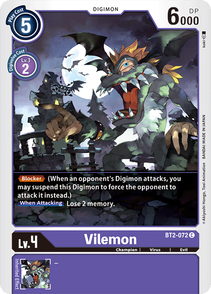 Image of Vilemon [BT2-072] [Release Special Booster Ver.1.0]