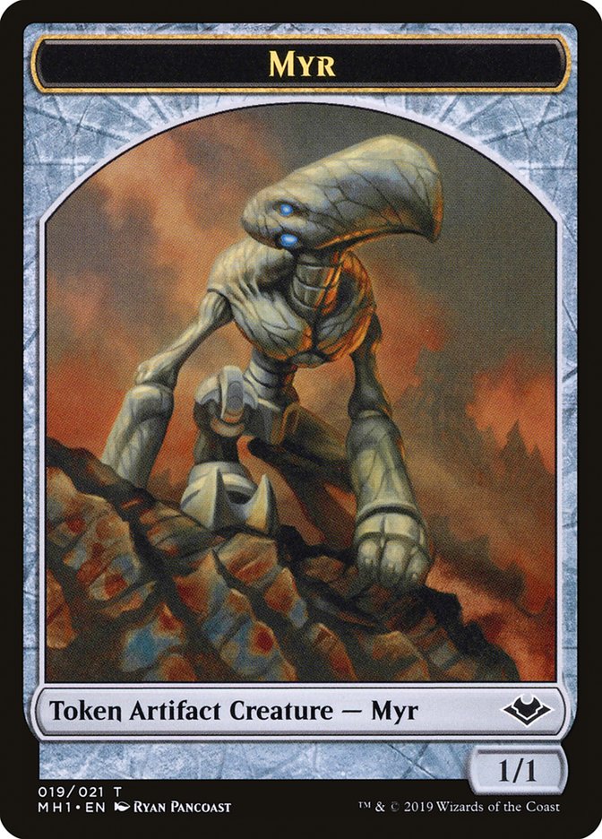 Image of Zombie (007) // Myr (019) Double-Sided Token [Modern Horizons Tokens]