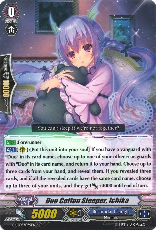 Image of Duo Cotton Sleeper, Ichika (Black) (G-CB03/039EN B) [Blessing of Divas]