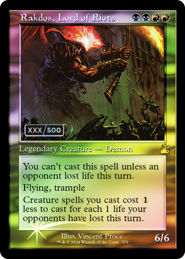 Image of Rakdos, Lord of Riots (Retro) (Serialized) [Ravnica Remastered]