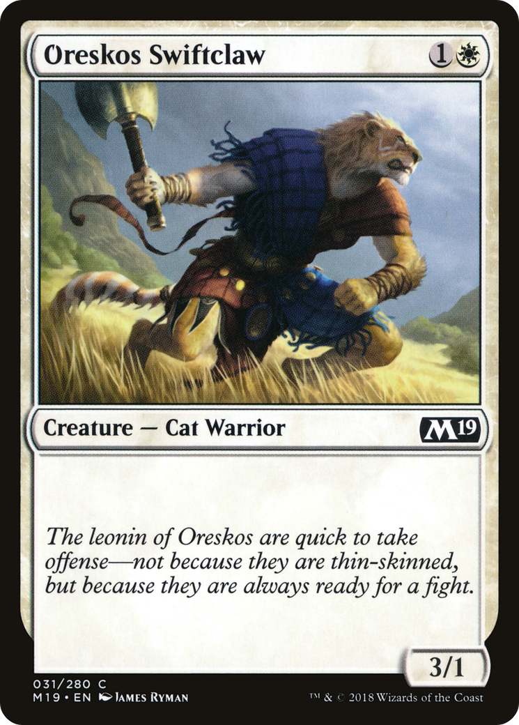 Image of Oreskos Swiftclaw [Core Set 2019]