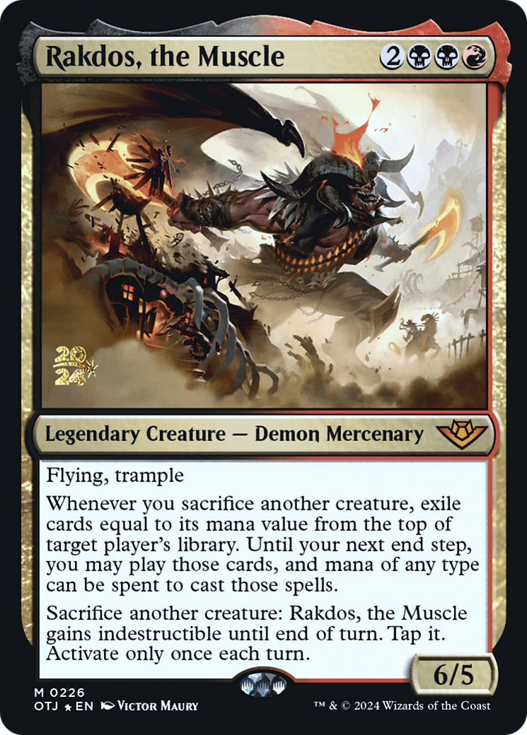 Image of Rakdos, the Muscle [Outlaws of Thunder Junction Prerelease Promos]