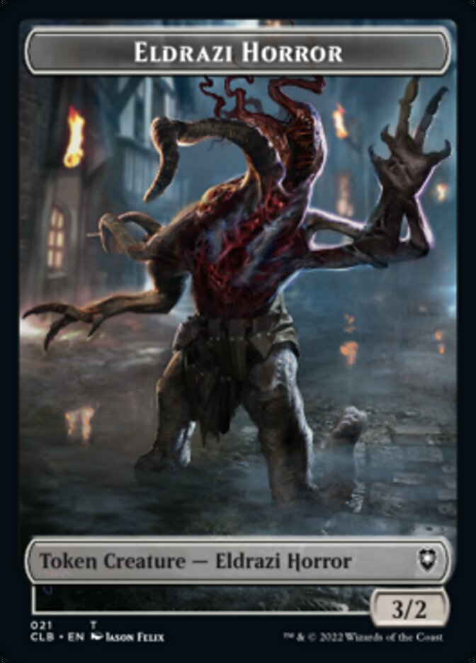 Image of Horror // Eldrazi Horror Double-Sided Token [Commander Legends: Battle for Baldur's Gate Tokens]