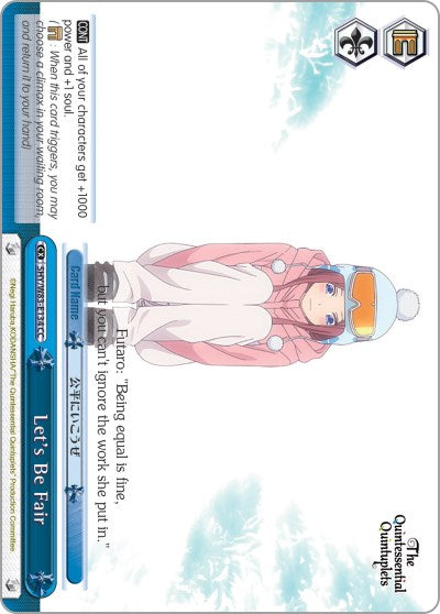 Image of Let's Be Fair (5HY/W83-E134 CC) [The Quintessential Quintuplets]