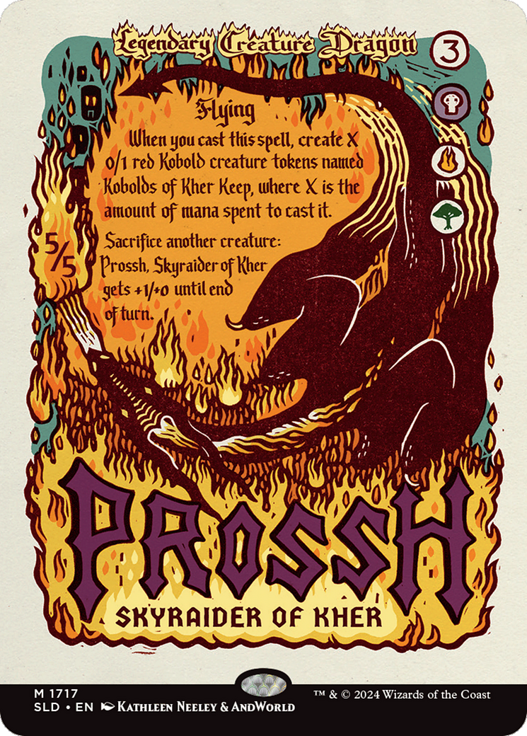 Image of Prossh, Skyraider of Kher (SLD-1717) - Secret Lair Drop (Borderless) Foil