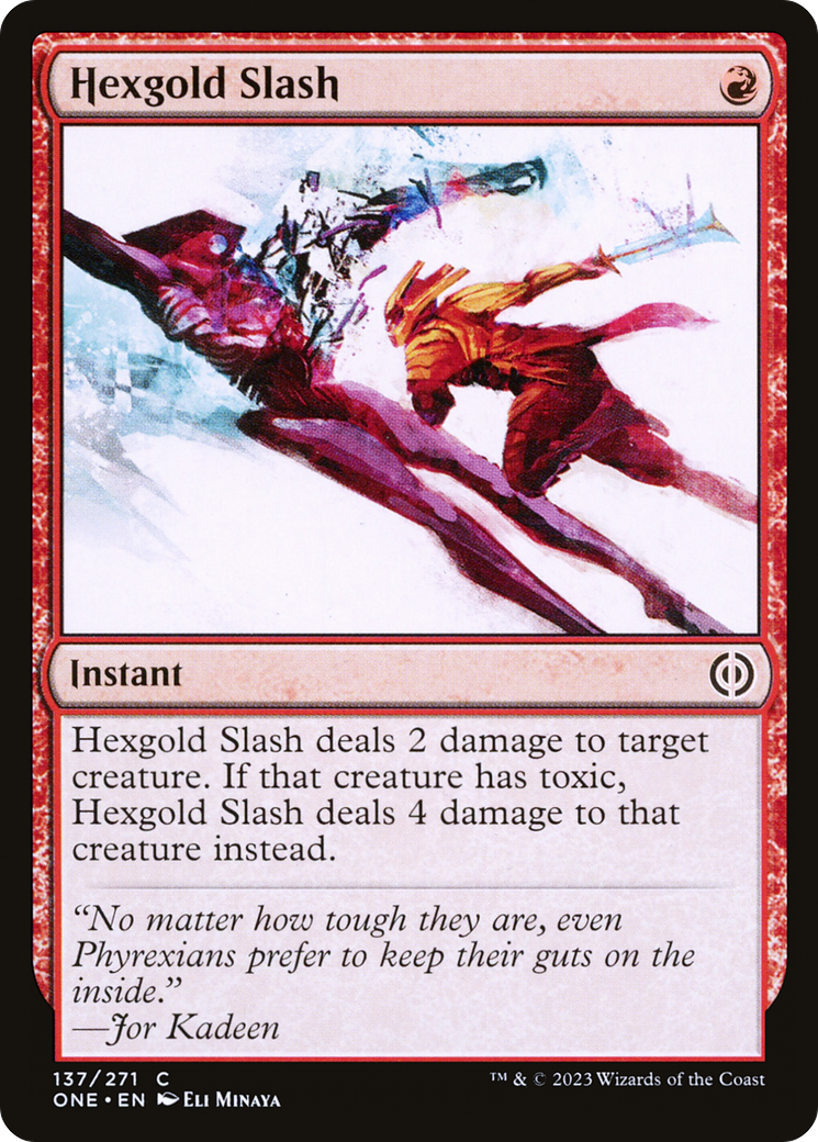Image of Hexgold Slash [Phyrexia: All Will Be One]