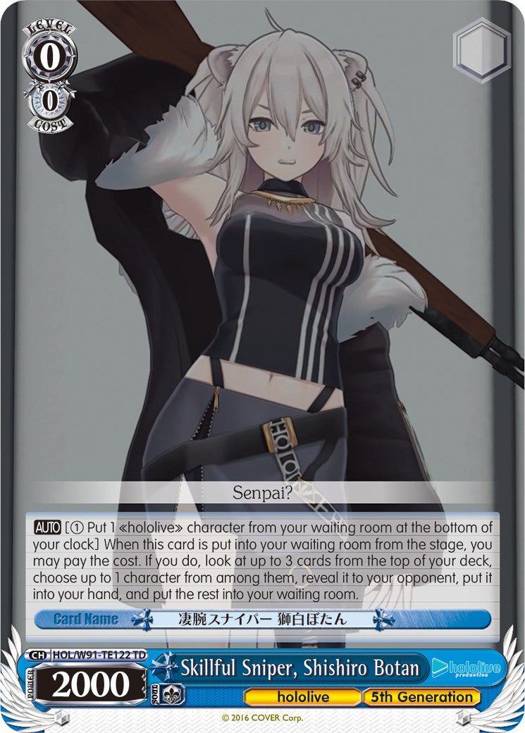 Image of Skillful Sniper, Shishiro Botan (HOL/W91-TE122 TD) [hololive production]