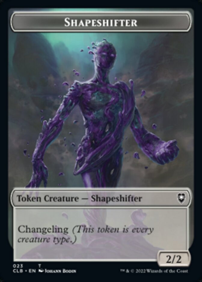 Image of Kor Warrior // Shapeshifter (023) Double-Sided Token [Commander Legends: Battle for Baldur's Gate Tokens]