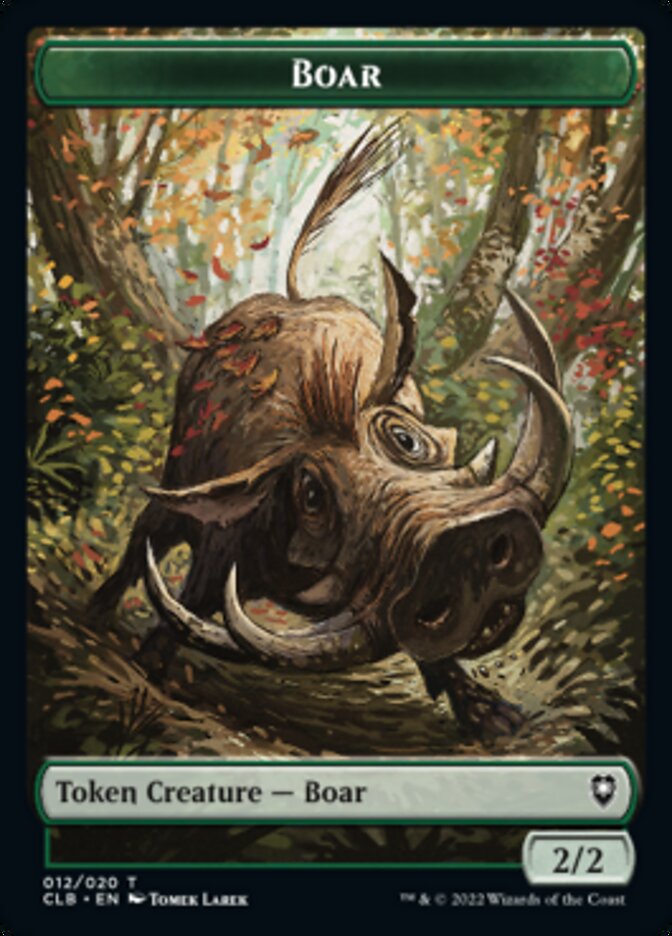 Image of Boar // Ogre Double-Sided Token [Commander Legends: Battle for Baldur's Gate Tokens]