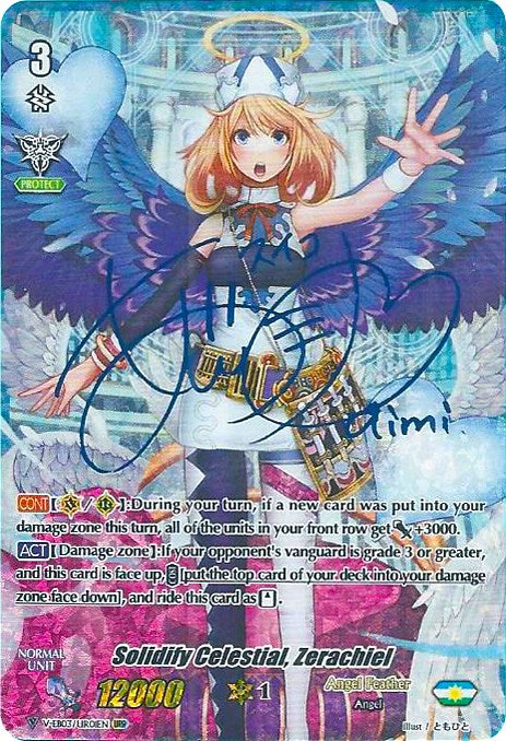 Image of Solidify Celestial, Zerachiel (Blue Signature) (V-EB03/UR01EN) [ULTRARARE MIRACLE COLLECTION]