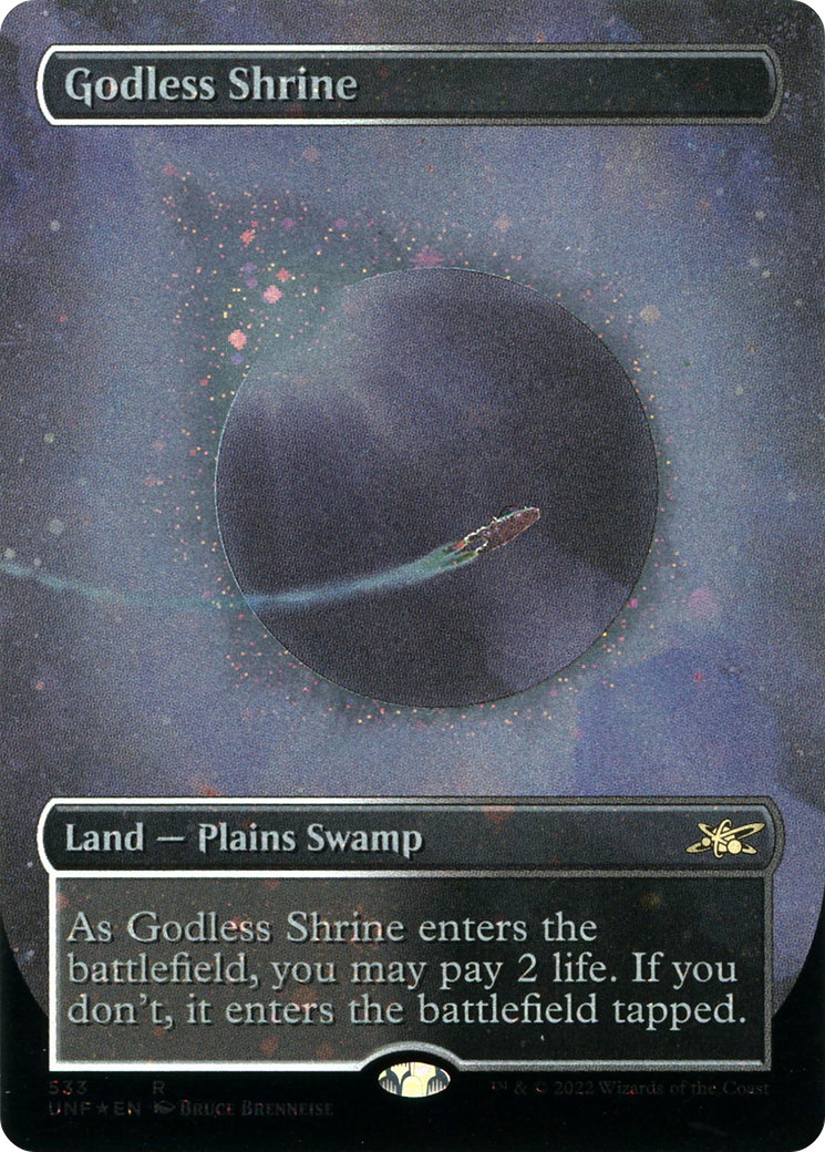 Image of Godless Shrine (Borderless) (Galaxy Foil) [Unfinity]