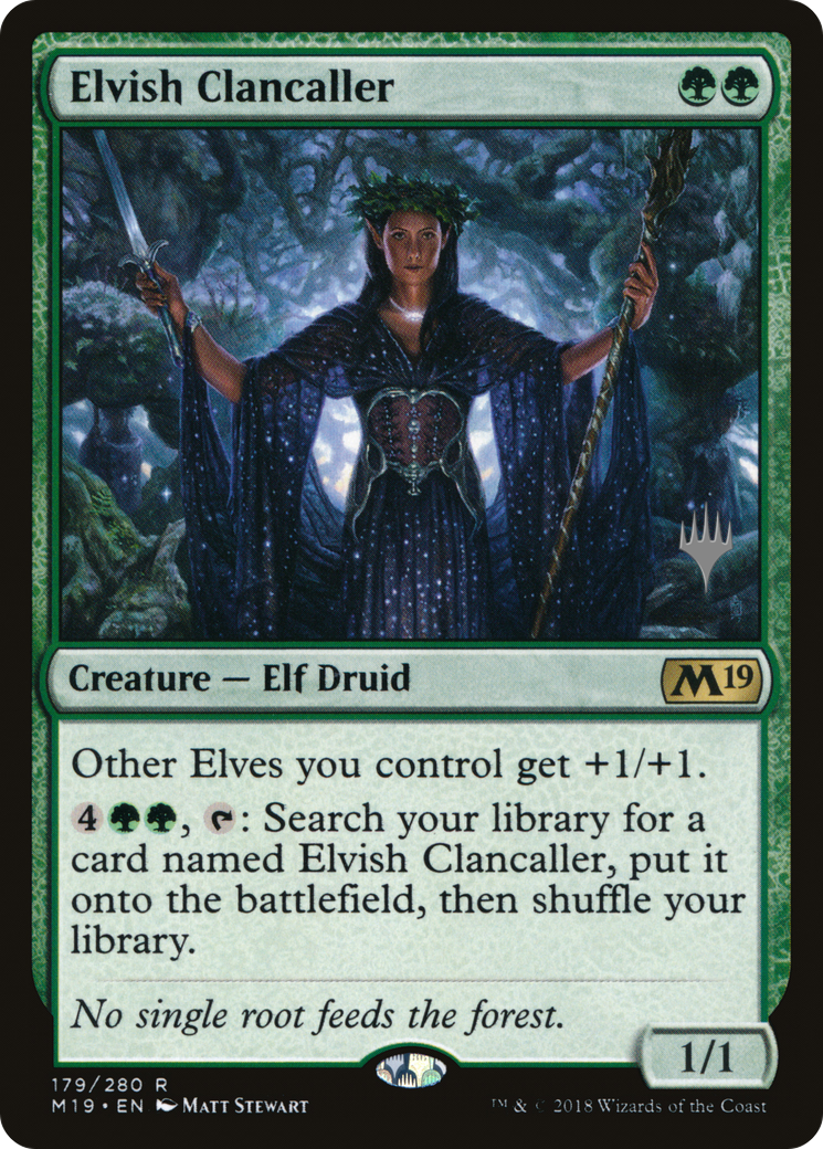 Image of Elvish Clancaller (Promo Pack) [Core Set 2019 Promos]