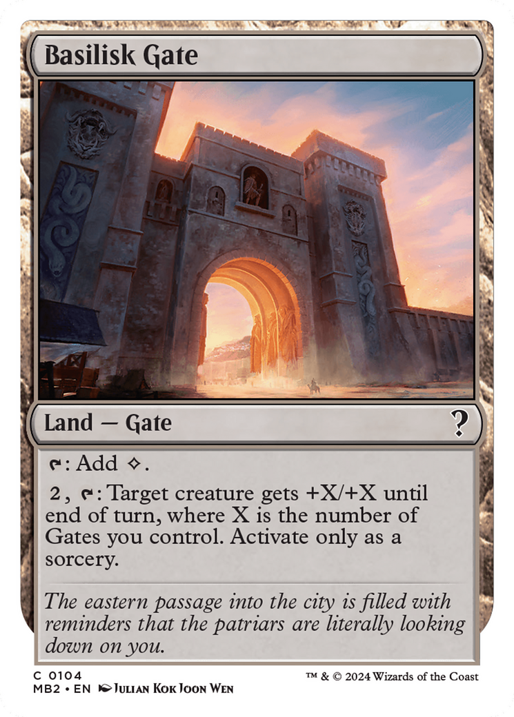 Image of Basilisk Gate (White Border) [Mystery Booster 2]
