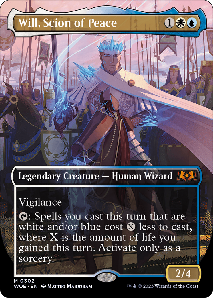 Image of Will, Scion of Peace (Borderless Alternate Art) [Wilds of Eldraine]