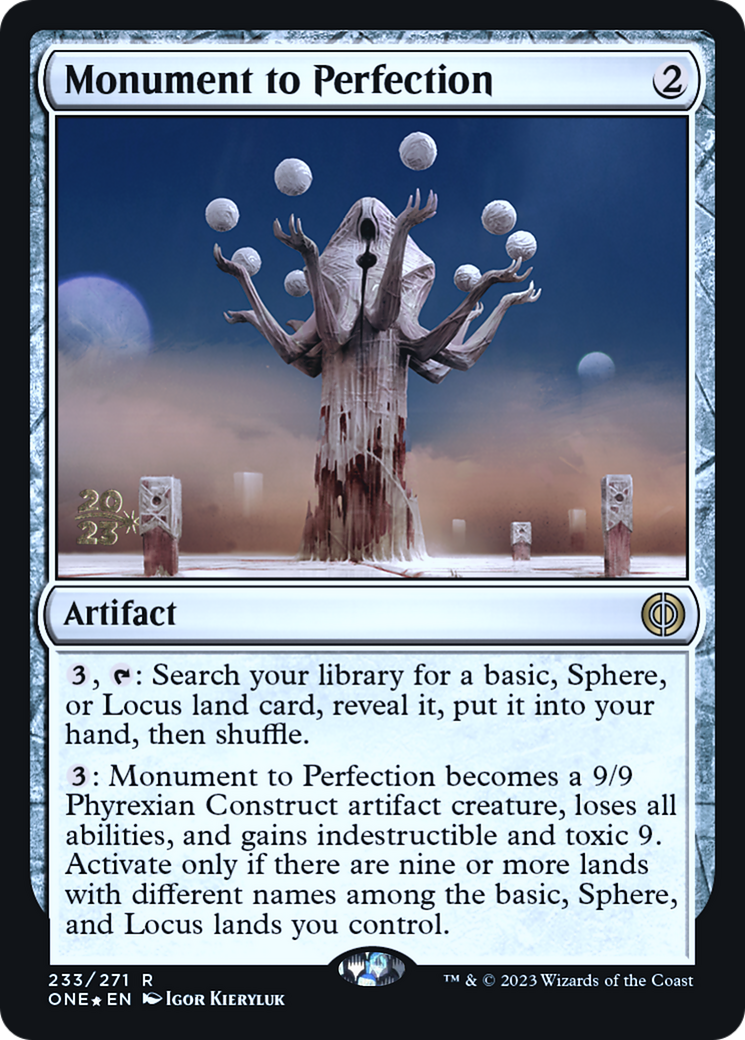 Image of Monument to Perfection [Phyrexia: All Will Be One Prerelease Promos]