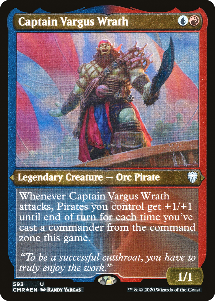 Image of Captain Vargus Wrath (Etched) [Commander Legends]