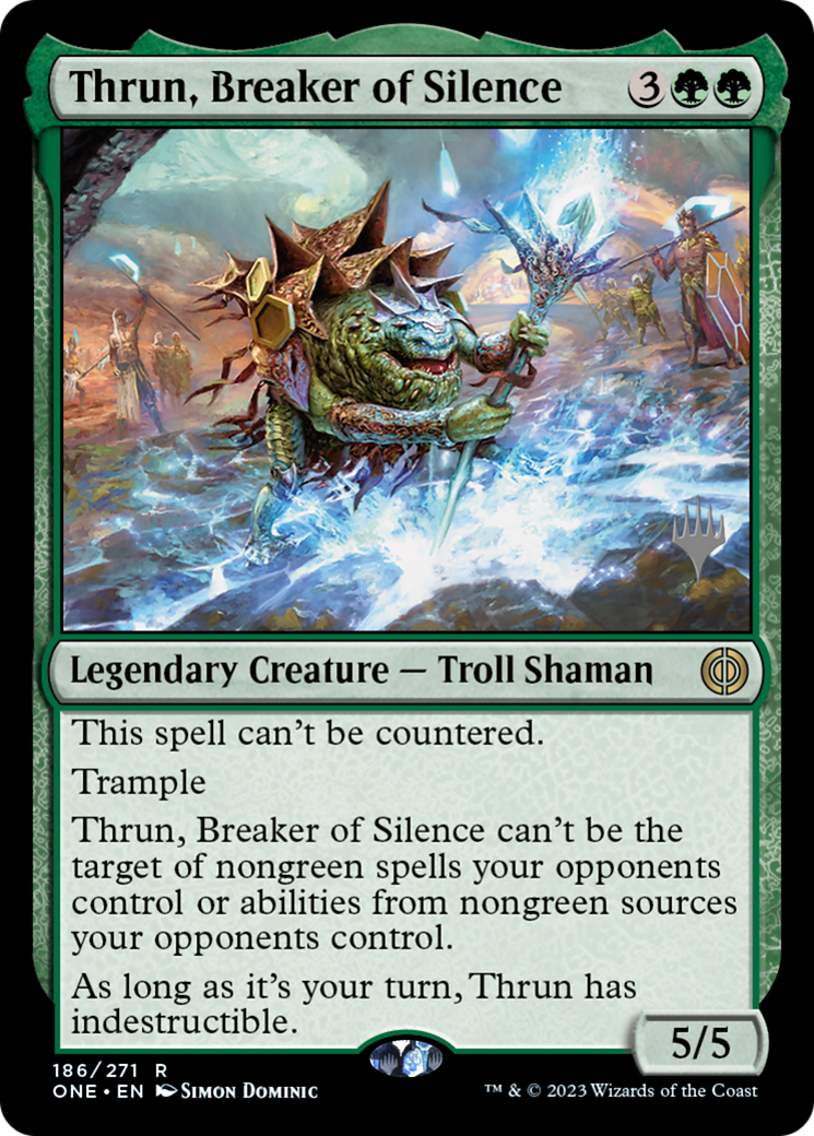 Image of Thrun, Breaker of Silence (Promo Pack) [Phyrexia: All Will Be One Promos]