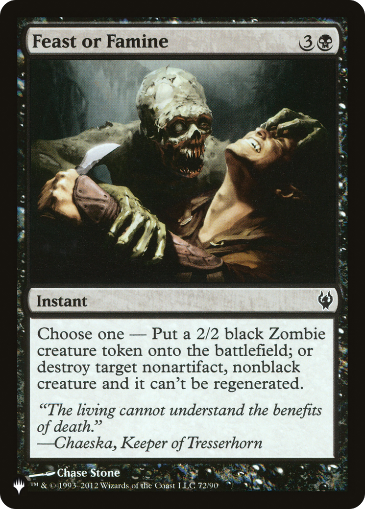 Image of Feast or Famine [The List]