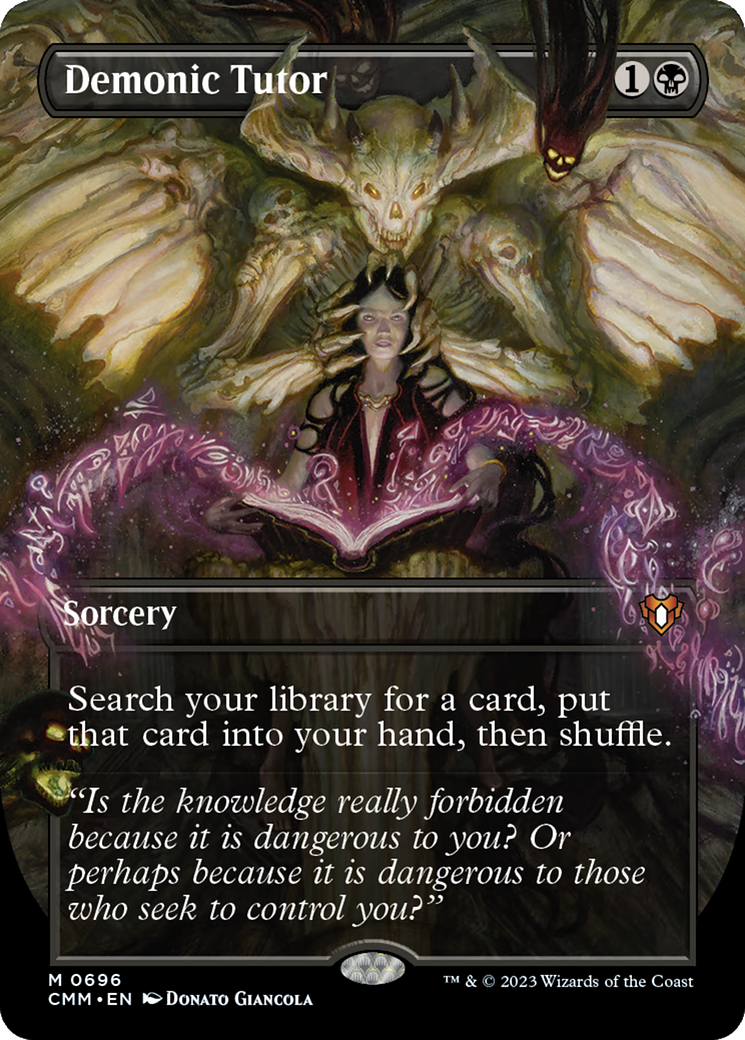 Image of Demonic Tutor (Borderless Alternate Art) [Commander Masters]