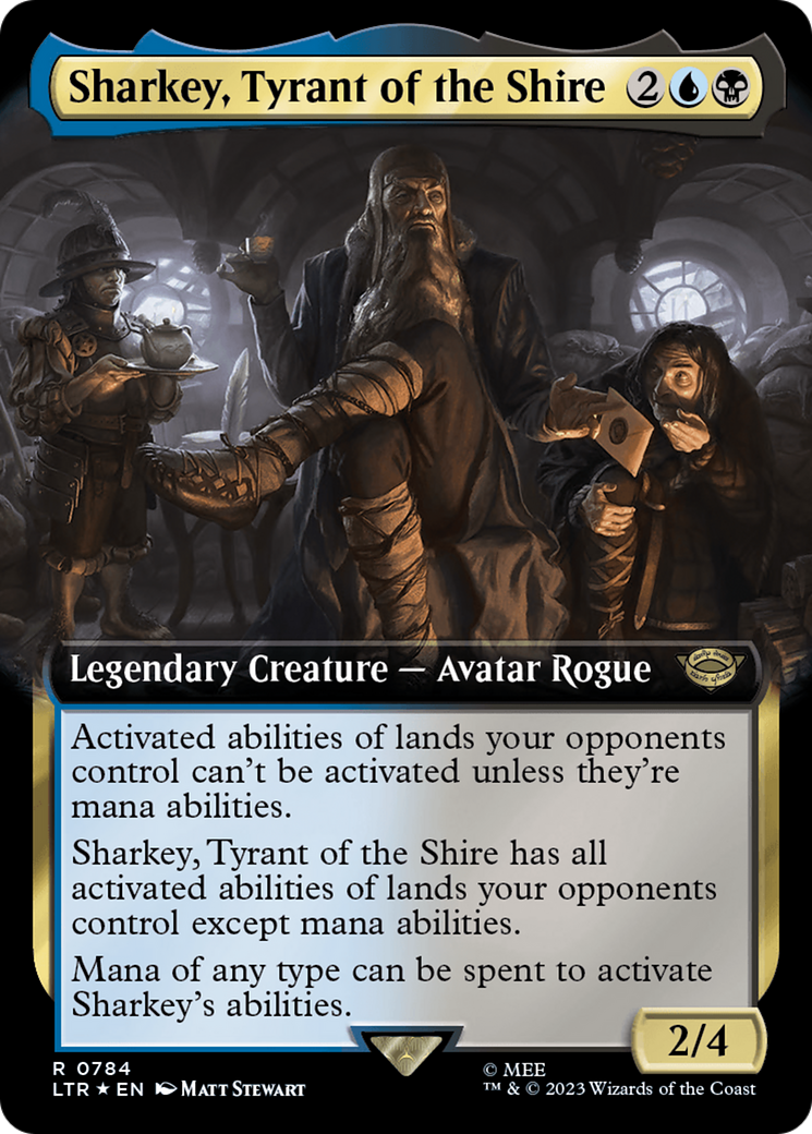 Image of Sharkey, Tyrant of the Shire (Extended Art) (Surge Foil) [The Lord of the Rings: Tales of Middle-Earth]