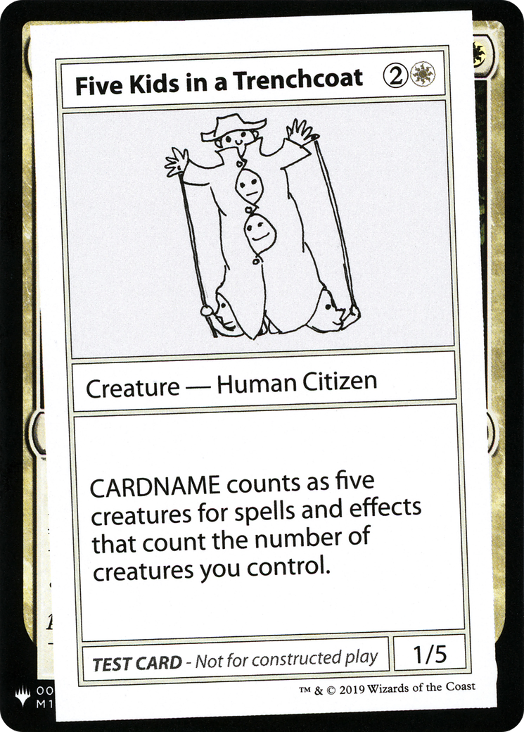 Image of Five Kids in a Trenchcoat [Mystery Booster Playtest Cards]