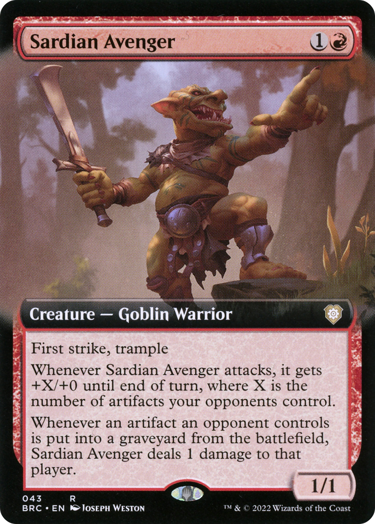 Image of Sardian Avenger (Extended Art) [The Brothers' War Commander]