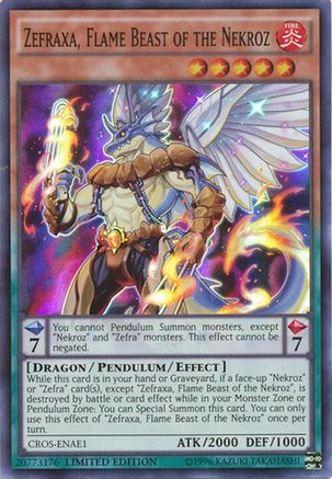 Image of Zefraxa, Flame Beast of the Nekroz [CROS-ENAE1] Super Rare