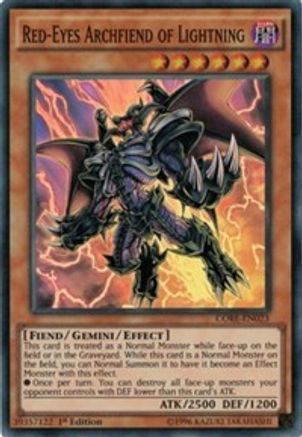Image of Red-Eyes Archfiend of Lightning [CORE-EN023] Super Rare