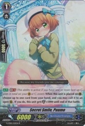 Secret Smile, Puumo (RR Foil) (G-CB01: ACADEMY OF DIVAS)