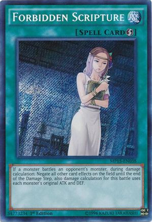 Image of Forbidden Scripture [MP15-EN038] Secret Rare