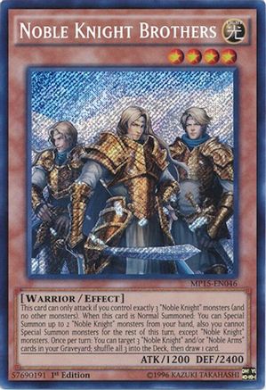 Image of Noble Knight Brothers [MP15-EN046] Secret Rare