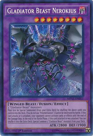 Image of Gladiator Beast Nerokius [MP15-EN051] Secret Rare