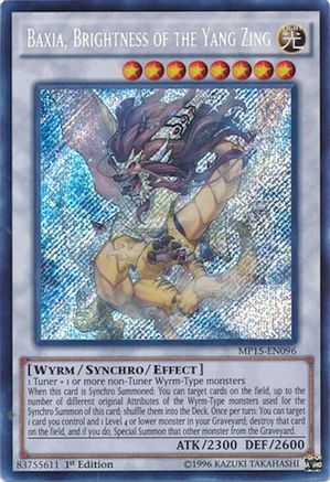 Image of Baxia, Brightness of the Yang Zing [MP15-EN096] Secret Rare