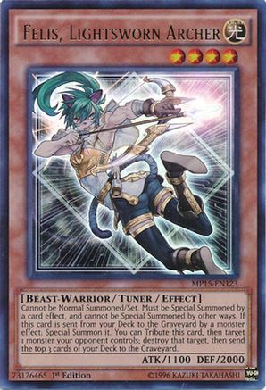 Image of Felis, Lightsworn Archer [MP15-EN123] Ultra Rare
