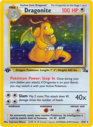Image of Dragonite (4/62) [Fossil 1st Edition]