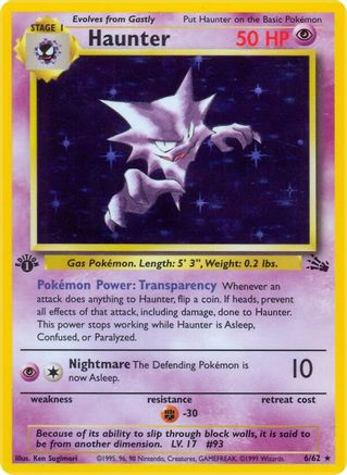 Image of Haunter (6/62) [Fossil 1st Edition]