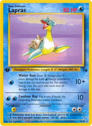 Image of Lapras (25/62) [Fossil 1st Edition]